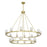 Crystorama Aragon 22 Light 46.75" Chandelier, Soft Brass/White