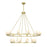 Crystorama Aragon 22 Light 46.75" Chandelier, Soft Brass/White