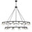 Crystorama Aragon 30 Light Chandelier, Matte Black/Clear