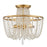 Crystorama Arcadia 3 Light Ceiling Mount, Antique Gold