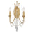 Crystorama Arcadia 2 Light Wall Mount, Antique Gold