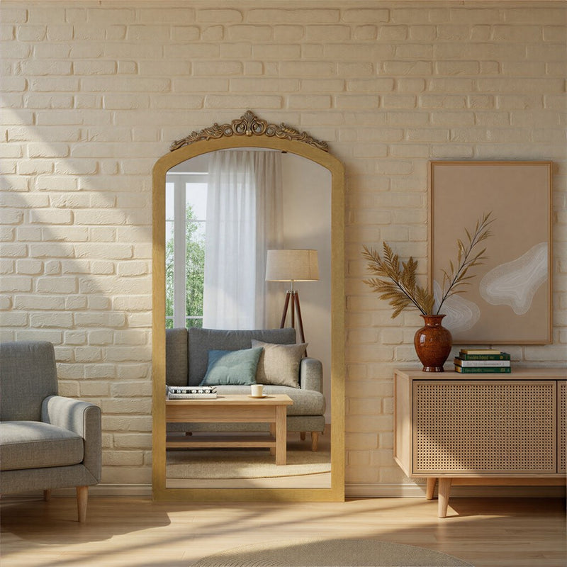 Crystorama Arden 36" Mirror, Burnished Brass