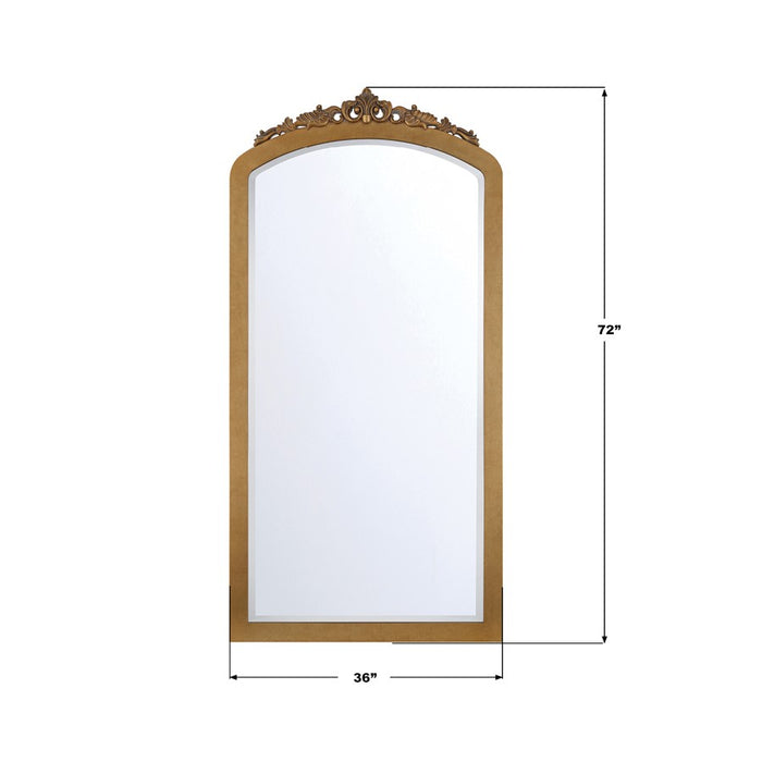 Crystorama Arden 36" Mirror, Burnished Brass