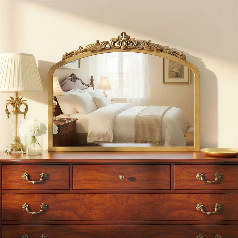 Crystorama Arden 40" Mirror, Burnished Brass