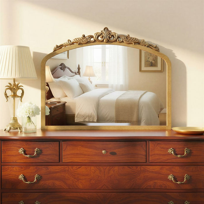Crystorama Arden 40" Mirror, Burnished Brass
