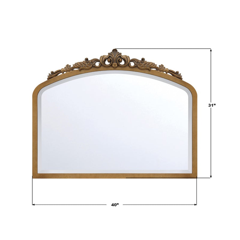 Crystorama Arden 40" Mirror, Burnished Brass