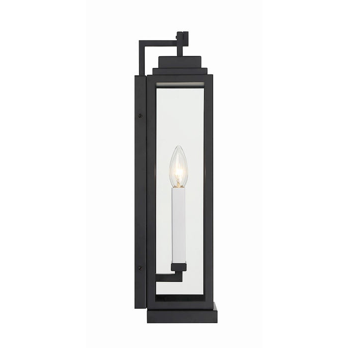 Crystorama Aspen 2 Light Outdoor Sconce, Matte Black