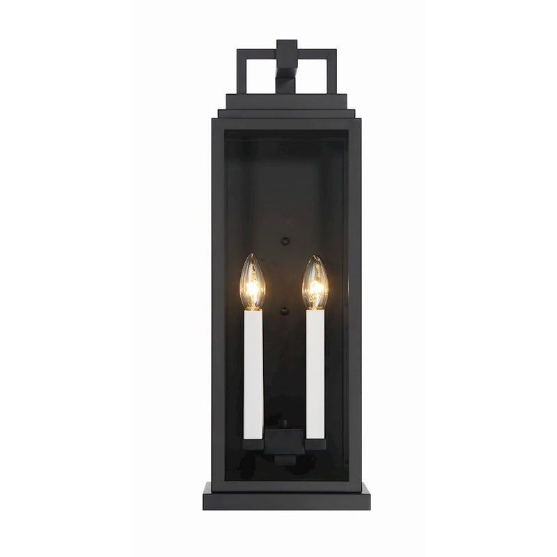 Crystorama Aspen 4 Light Outdoor Sconce, Matte Black