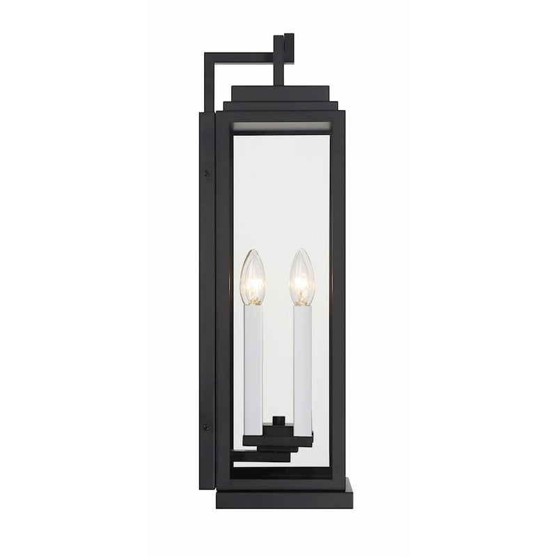 Crystorama Aspen 4 Light Outdoor Sconce, Matte Black
