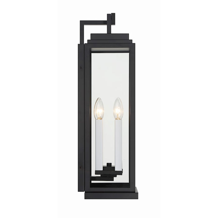 Crystorama Aspen 4 Light Outdoor Sconce, Matte Black