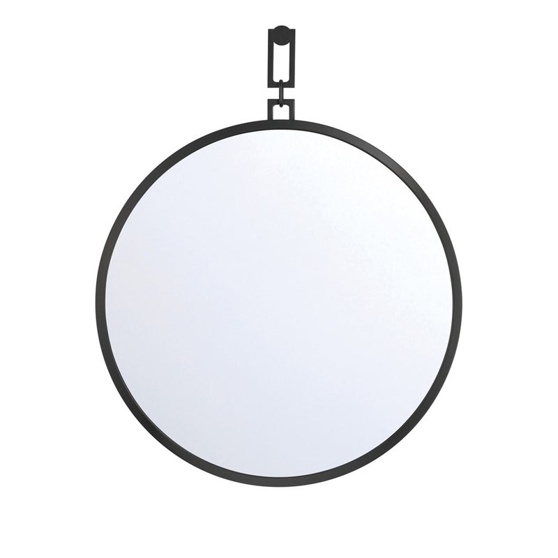 Crystorama Alston 40" Mirror, Matte Black