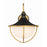 Crystorama Atlas 3 Light Outdoor Sconce, Black/Gold/White