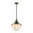 Crystorama Atlas 3 Light Outdoor Pendant, Black/Gold/White