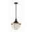 Crystorama Atlas 3 Light Outdoor Pendant, Black/Gold/White