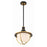 Crystorama Atlas 3 Light Outdoor Pendant, Black/Gold/White