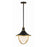 Crystorama Atlas 3 Light Outdoor Pendant, Black/Gold/White