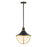 Crystorama Atlas 3 Light Outdoor Pendant, Black/Gold/White