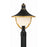 Crystorama Atlas 1 Light Outdoor Post, Black/Gold/White