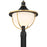 Crystorama Atlas 1 Light Outdoor Post, Black/Textured Gold/White