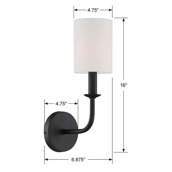 Crystorama Bailey 1 Light Wall Mount