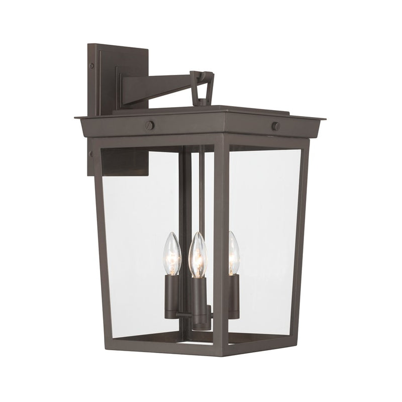 Crystorama Belmont 3 Light 12" Outdoor Sconce, Twilight Bronze