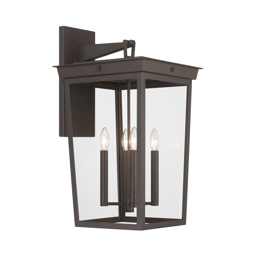 Crystorama Belmont 4 Light 14" Outdoor Sconce, Twilight Bronze