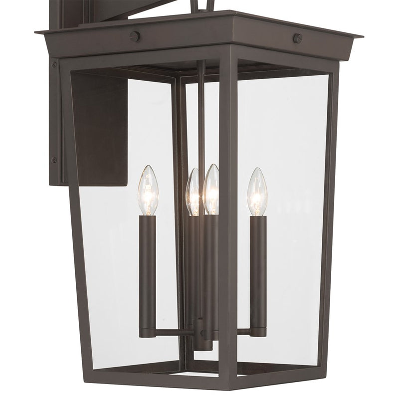 Crystorama Belmont 4 Light 14" Outdoor Sconce, Twilight Bronze