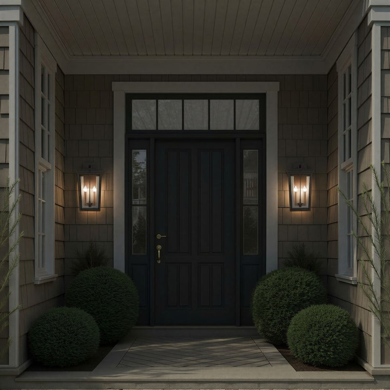 Crystorama Belmont 4 Light 14" Outdoor Sconce, Twilight Bronze