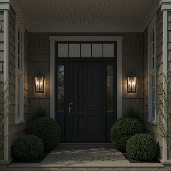 Crystorama Belmont 4 Light 14" Outdoor Sconce, Twilight Bronze
