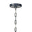 Crystorama Belmont 3 Light Pendant, Graphite