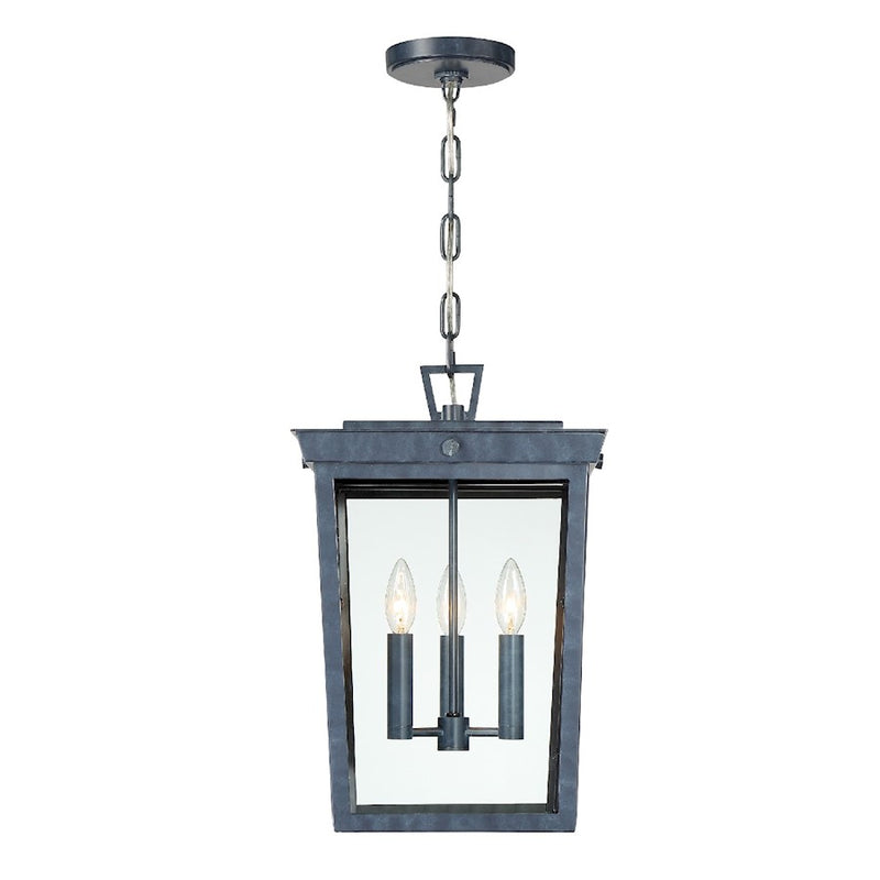 Crystorama Belmont 3 Light Pendant, Graphite