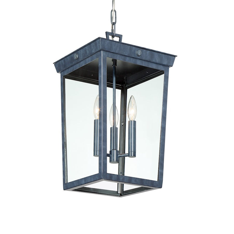 Crystorama Belmont 3 Light Pendant, Graphite