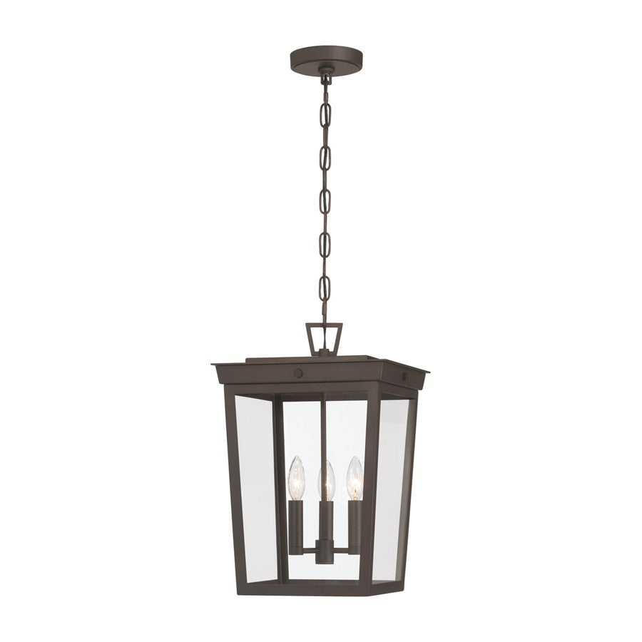 Crystorama Belmont 3 Light 12" Outdoor Pendant, Twilight Bronze - BEL-A8065-TZ