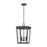 Crystorama Belmont 3 Light 12" Outdoor Pendant, Twilight Bronze