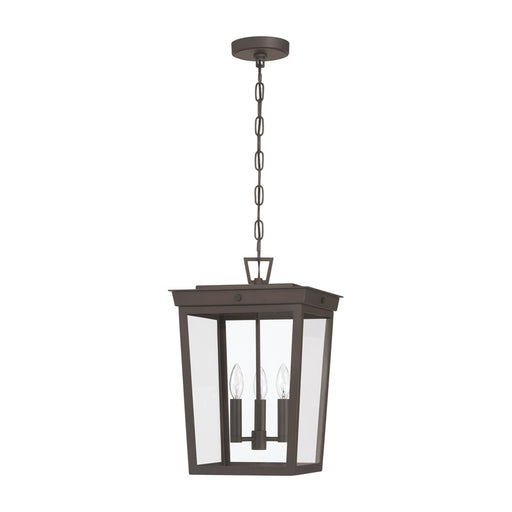 Crystorama Belmont 3 Light 12" Outdoor Pendant, Twilight Bronze