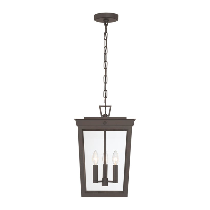 Crystorama Belmont 3 Light 12" Outdoor Pendant, Twilight Bronze