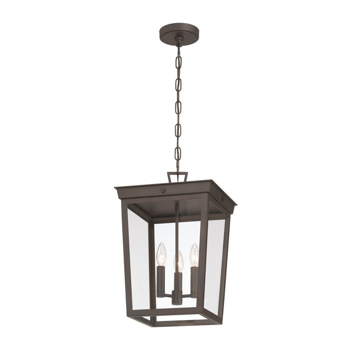Crystorama Belmont 3 Light 12" Outdoor Pendant, Twilight Bronze