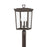 Crystorama Belmont 3 Lt 12" Outdoor Post Light, Twilight Bronze
