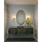 Crystorama Bridget 8.5in 2-Light Wall Sconce | Coastal Soft Gold Steel and Clear Glass | Bathroom & Bedroom Accent | 8.5 x 5 x 19 in | Model BGT-331-SG-CL