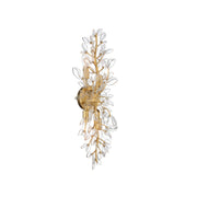 Crystorama Bridget 8.25in 4-Light Wall Sconce | Coastal Soft Gold Steel and Clear Glass | Bathroom & Bedroom Accent | 8.25 x 5 x 24 in | Model BGT-332-SG-CL