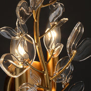 Crystorama Bridget 8.25in 4-Light Wall Sconce | Coastal Soft Gold Steel and Clear Glass | Bathroom & Bedroom Accent | 8.25 x 5 x 24 in | Model BGT-332-SG-CL