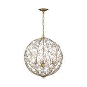 Crystorama Bridget 16.5in 3-Light Chandelier | Coastal Soft Gold and Clear Glass | Dining Room & Entryway | 16.5 x 16.5 x 18.5 in | Model BGT-334-SG-CL