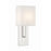 Crystorama Brent 1 Light Sconce, Polished Nickel