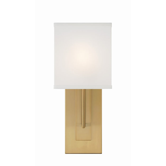Crystorama Brent 1 Light Sconce, Vibrant Gold