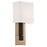 Crystorama Brent 1 Light Wall Mount, Gold/ Black Forged