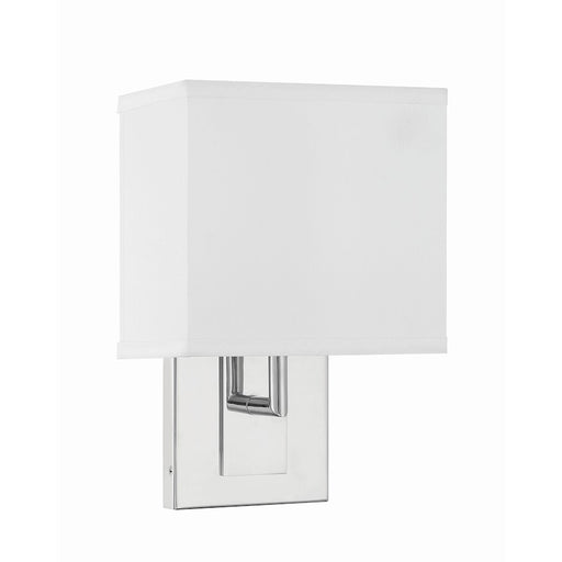 Crystorama Brent 1 Light 10" Sconce, Polished Nickel