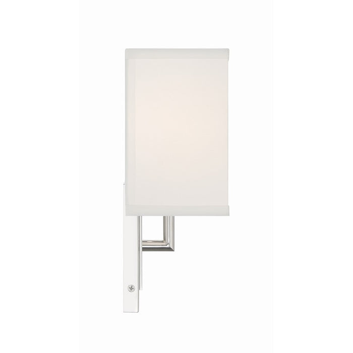 Crystorama Brent 1 Light 10" Sconce, Polished Nickel