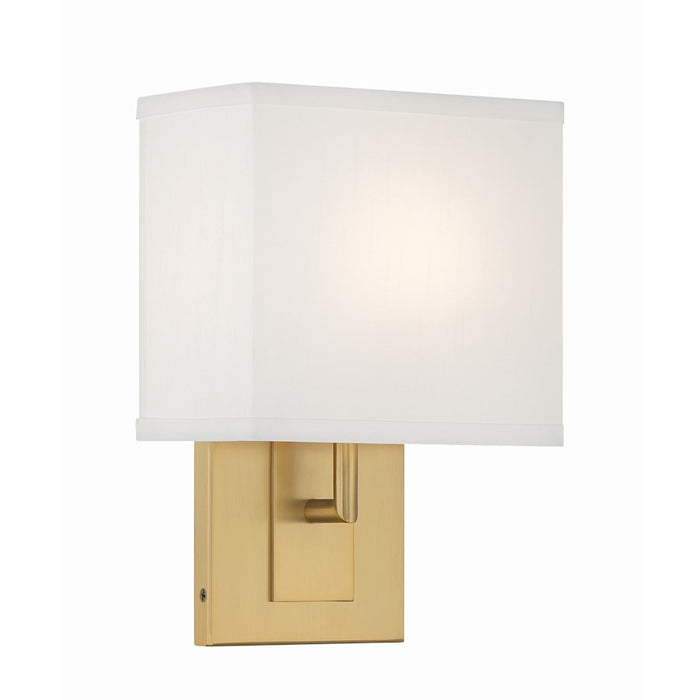Crystorama Brent 1 Light 10" Sconce, Vibrant Gold