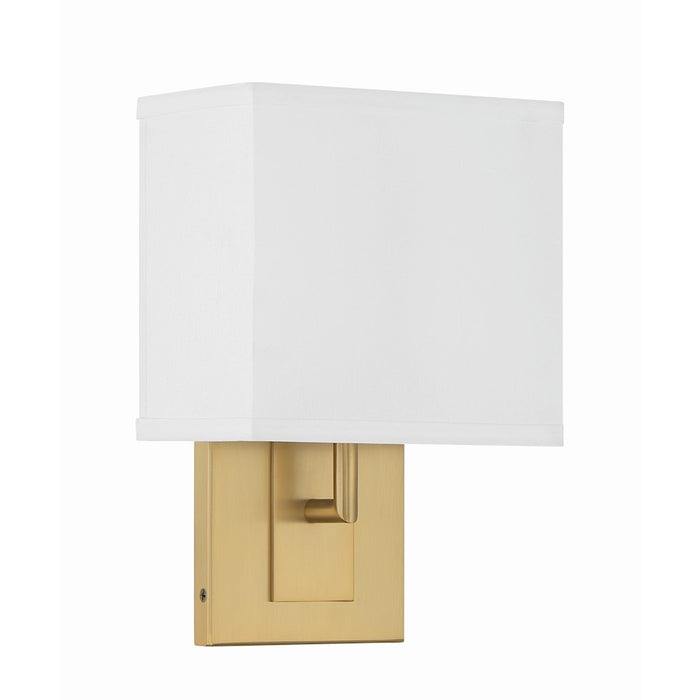 Crystorama Brent 1 Light 10" Sconce, Vibrant Gold