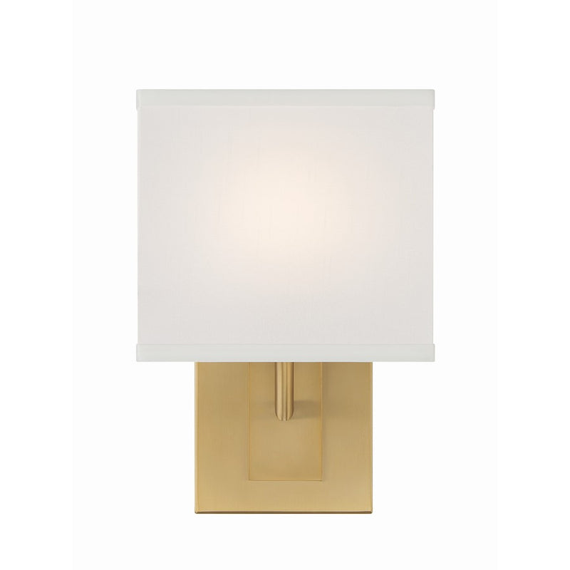 Crystorama Brent 1 Light 10" Sconce, Vibrant Gold